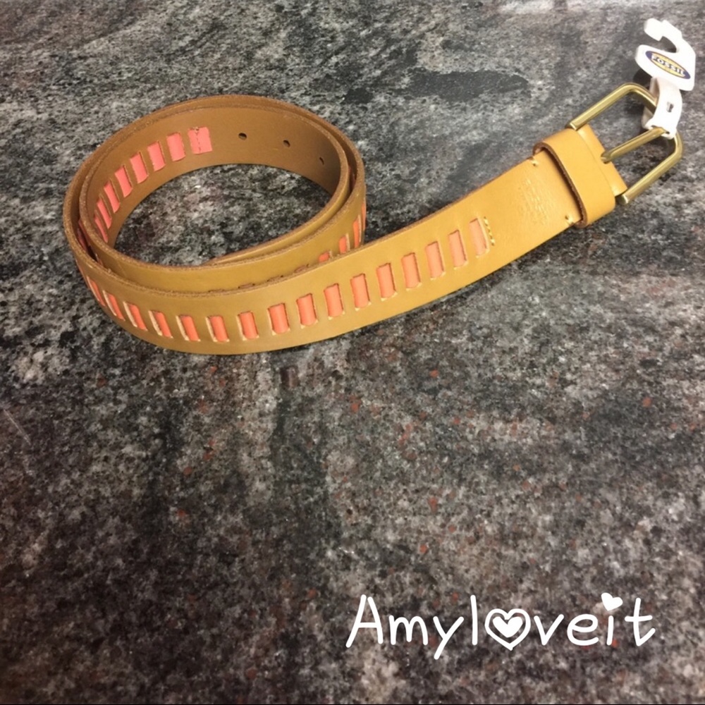 Fossil Brand Laced Jean Leather Belt New #26